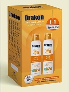 لوشن واقي من الشمس من دراك اون بعامل حماية من الشمس 50+ 200 مل 1+1
