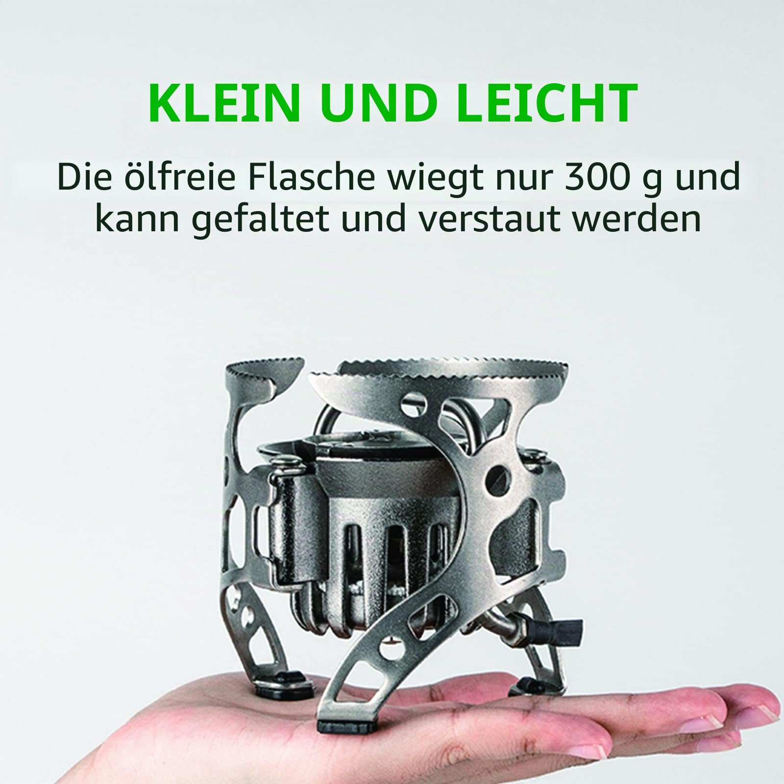 BRS-8 Multi Fuel Outdoor Kocher - Tragbarer Kerosinkocher mit faltbaren Gasbrennern für Camping und Picknick Kochen