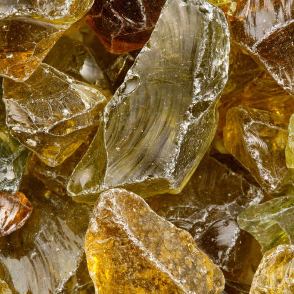 FireCrystals Amber 1 - 2 in. Tempered Fire Nuggets
