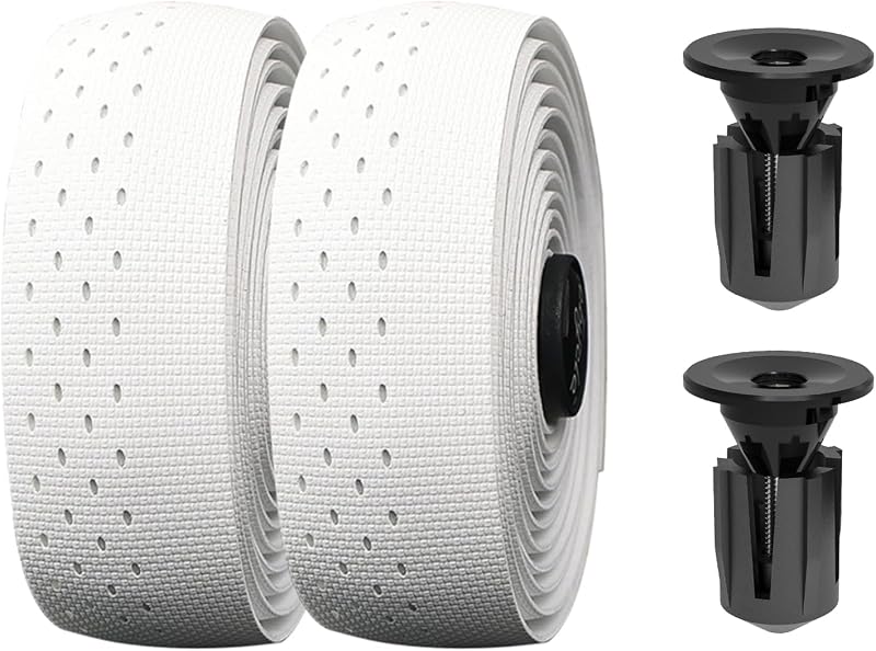 Bike Handlebar Tape, EVA Bike Bar Tape Road Bike, High Stain Resistance Bicycle Handlebars Tape, Extra Thick Soft & Non-Slip Comfortable Bike Grip Tape for Handlebars(Set of 2, White)