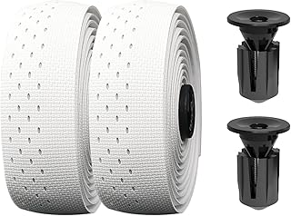 SHANGWU SHANGWU Bike Handlebar Tape, EVA Bike Bar Tape Road Bike, High Stain Resistance Bicycle Handlebars Tape, Extra Thick Soft & Non-Slip Comfortable Bike Grip Tape for Handlebars(Set of 2, White)