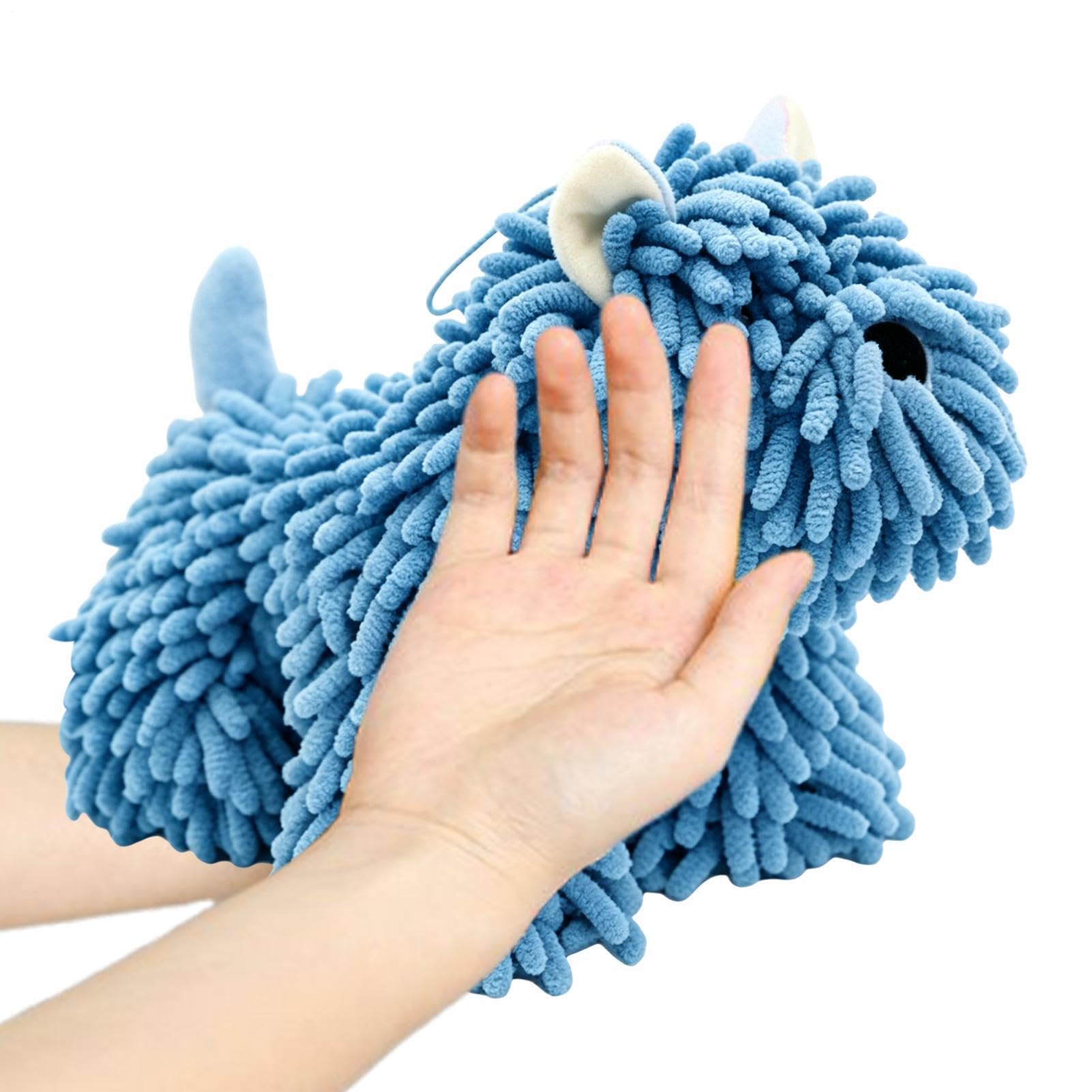Toalla de mano con forma de perro, el regalo tierno y absorbente ideal para decorar tu baño