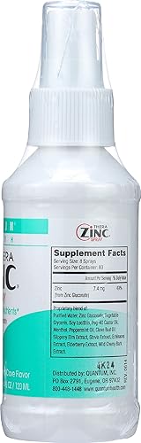 Miniatura 11 de Quantum Health TheraZinc - Spray oral de zinc, soporte inmunológico de zinc para adultos y niños, proporciona alivio de garganta en un spray de zinc