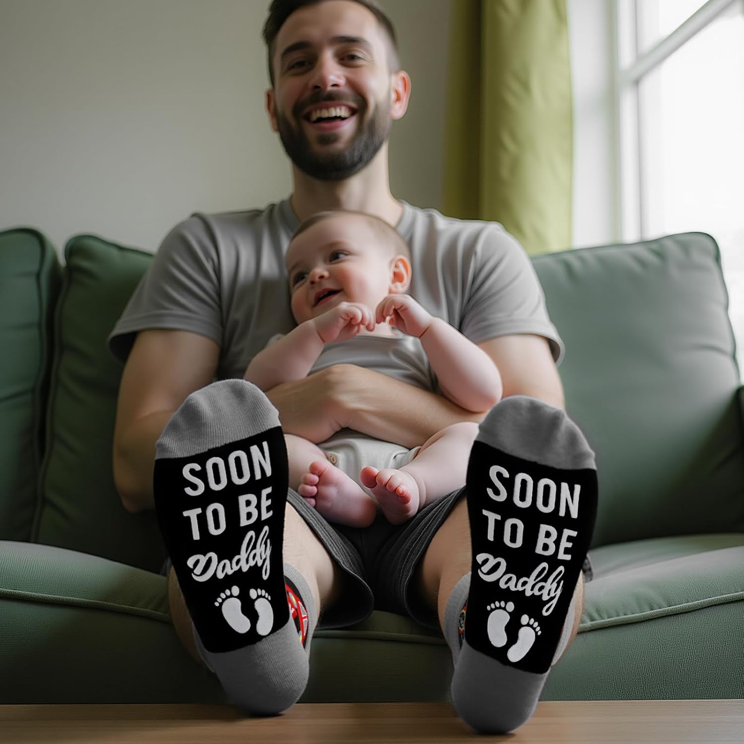 Bebila Funny Gifts For Men Expecting Gifts For Pregnancy Women Valentines Mothers Father Day Novelty Socks - Image 2