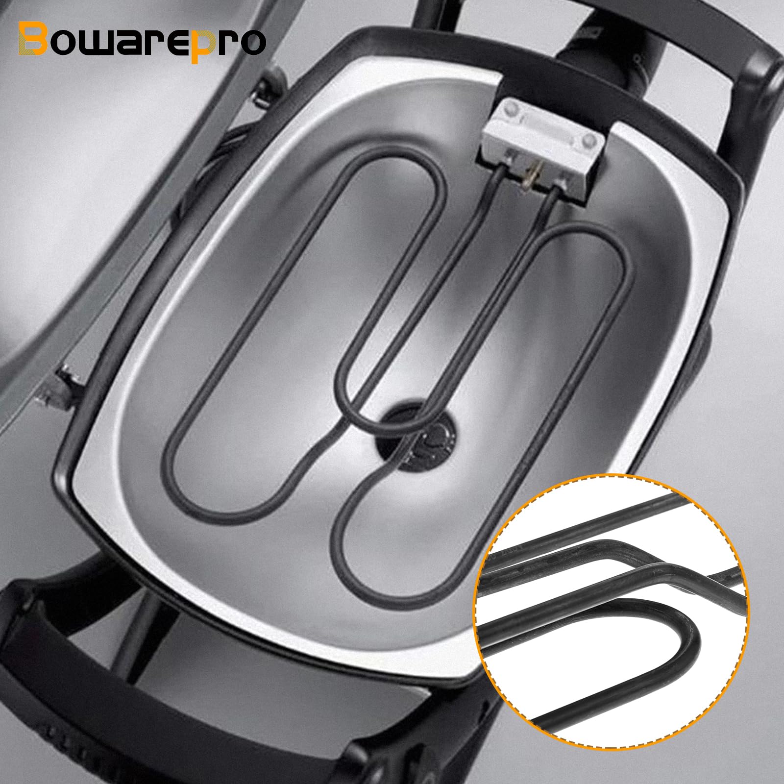 66631/65621 - Elementi riscaldanti per barbecue elettrico Weber, compatibile con Weber Q140, Q1400, elementi riscaldanti per barbecue Weber, spirale riscaldante in acciaio inox, 230 V, 2200