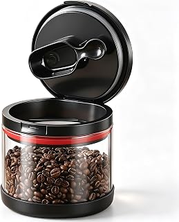 Airtight Coffee Canister, Glass Storage Container, 8oz, 800ml