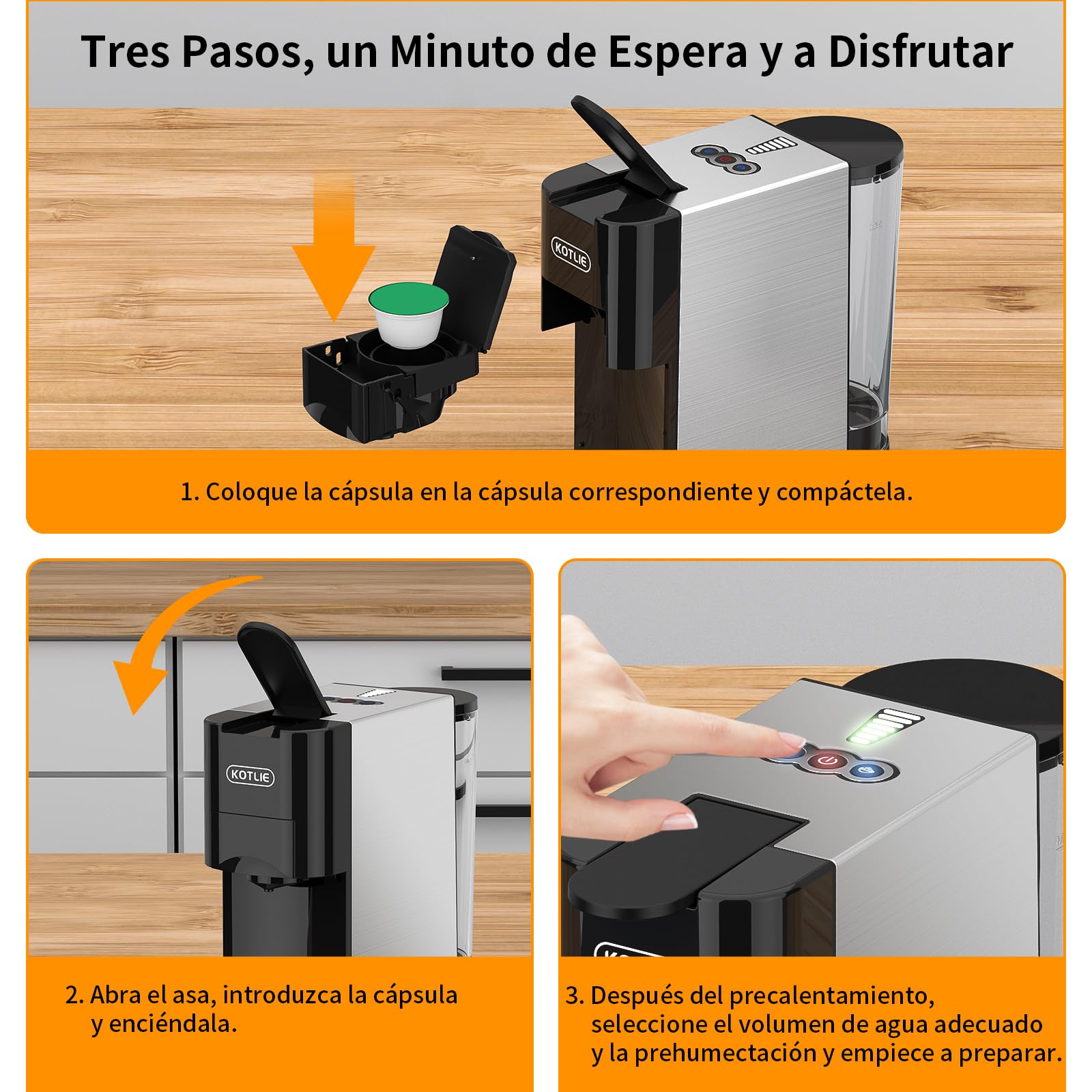 Expreso 4 en 1 Cafetera de Capsulas para Dolce Gusto/Nespresso, cafetera 4 en 1 Expreso 4 en 1 Cafetera de Capsulas para Dolce Gusto/Nespresso, cafetera 4 en 1
