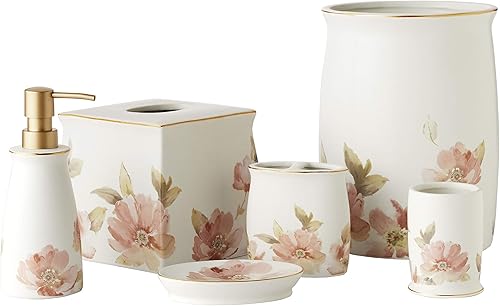 Miniatura 4 de SKL Home Saturday Knight Misty Floral Jabonera 97x3.8x5.44, Rosa