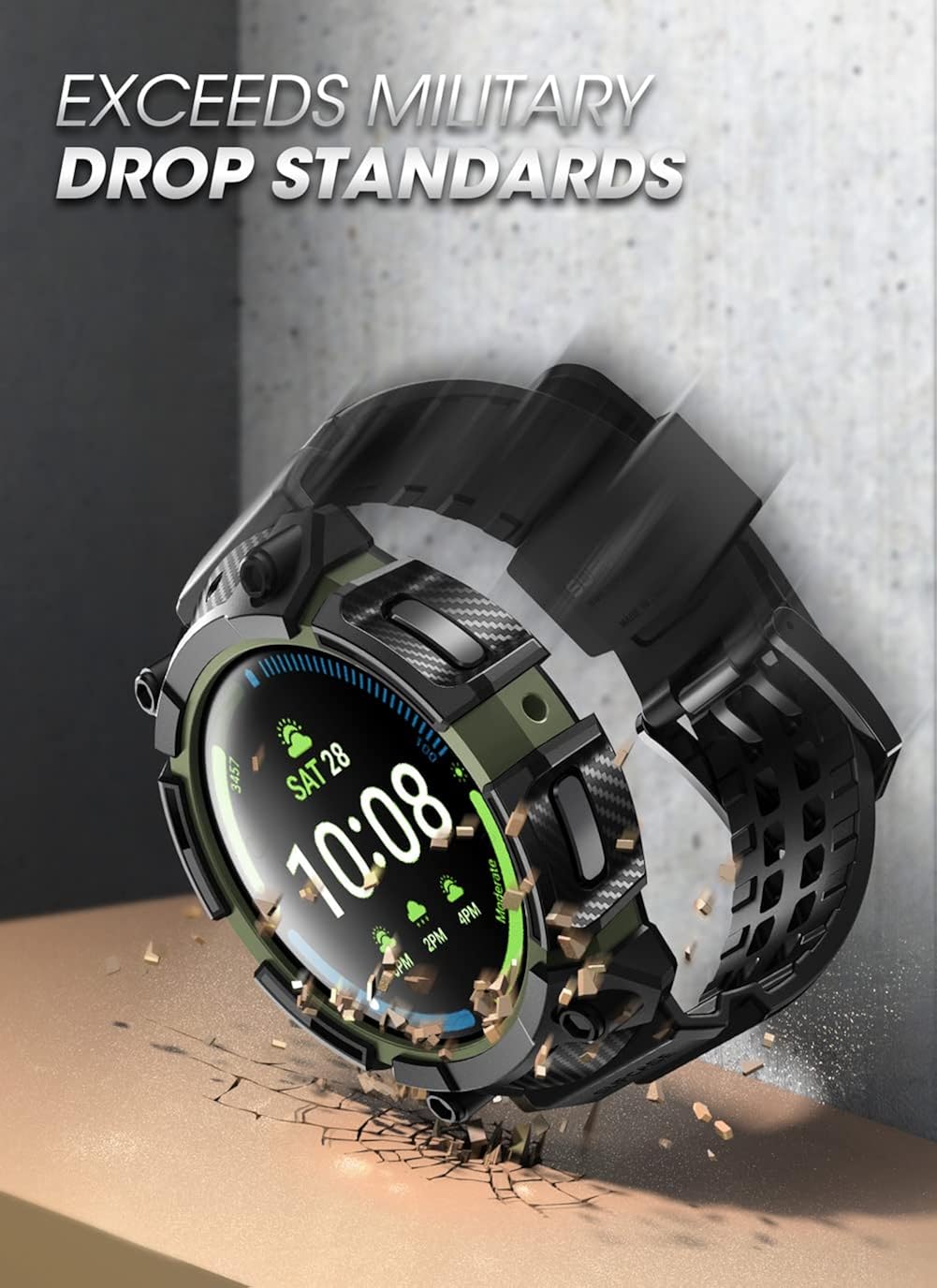 SUPCASE [Unicorn Beetle Pro Series Case for Galaxy Watch 5 Pro 45mm 2022 Release, Rugged Protective Case with Strap Bands