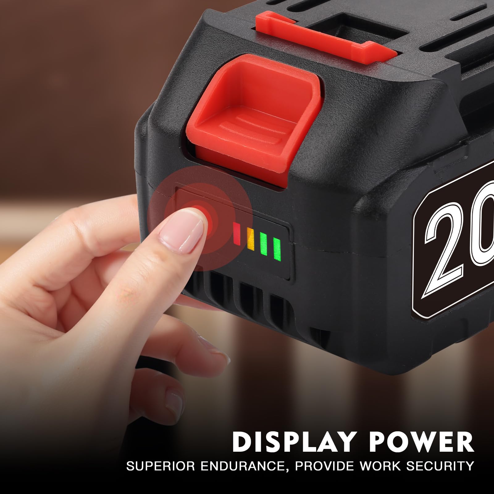 Kit utensili TEENO da 3 pezzi (avvitatore a impatto a batteria senza spazzole + trapano a percussione + smerigliatrice angolare senza spazzole), Batterie da 20 V e 3 Ah*2
