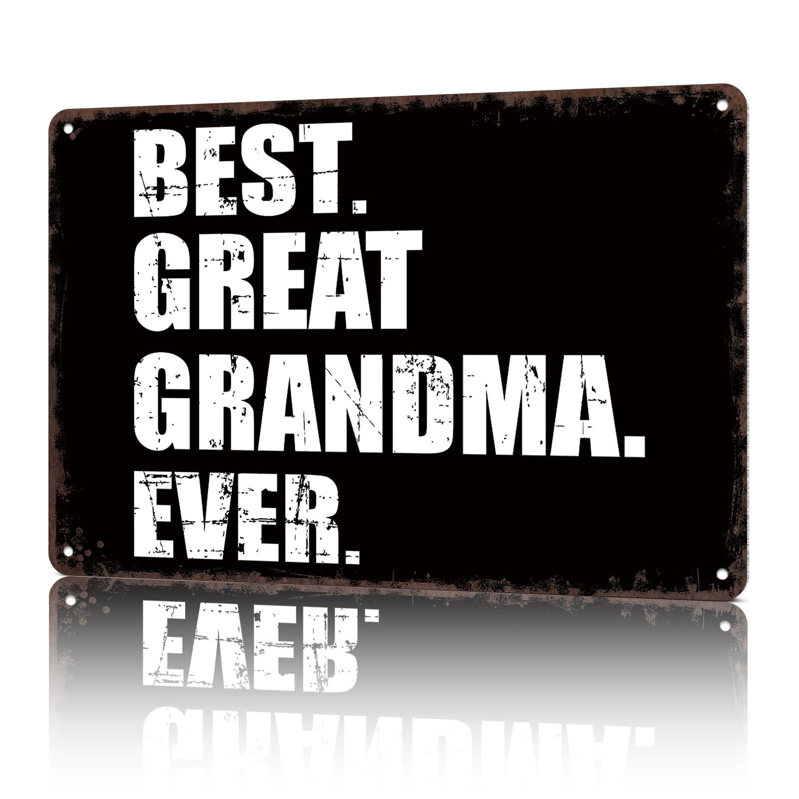 KWQDOZF Vintage Metal Signs Best Great Grandma Ever Funny Tin Sign Poster Wall Art For Home Room Bedroom Office Decor 8x12inch