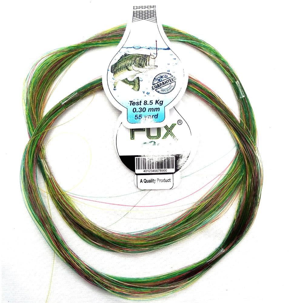 Fox Club Multicolor Fishing Line - 0.30mm Diameter, 8.5kg/18.7lbs Strength, 50 Meters (55 Yards) Length | Heavy Duty Nylon Monofilament Cord for Freshwater & Saltwater (Pack of 2)-image-30