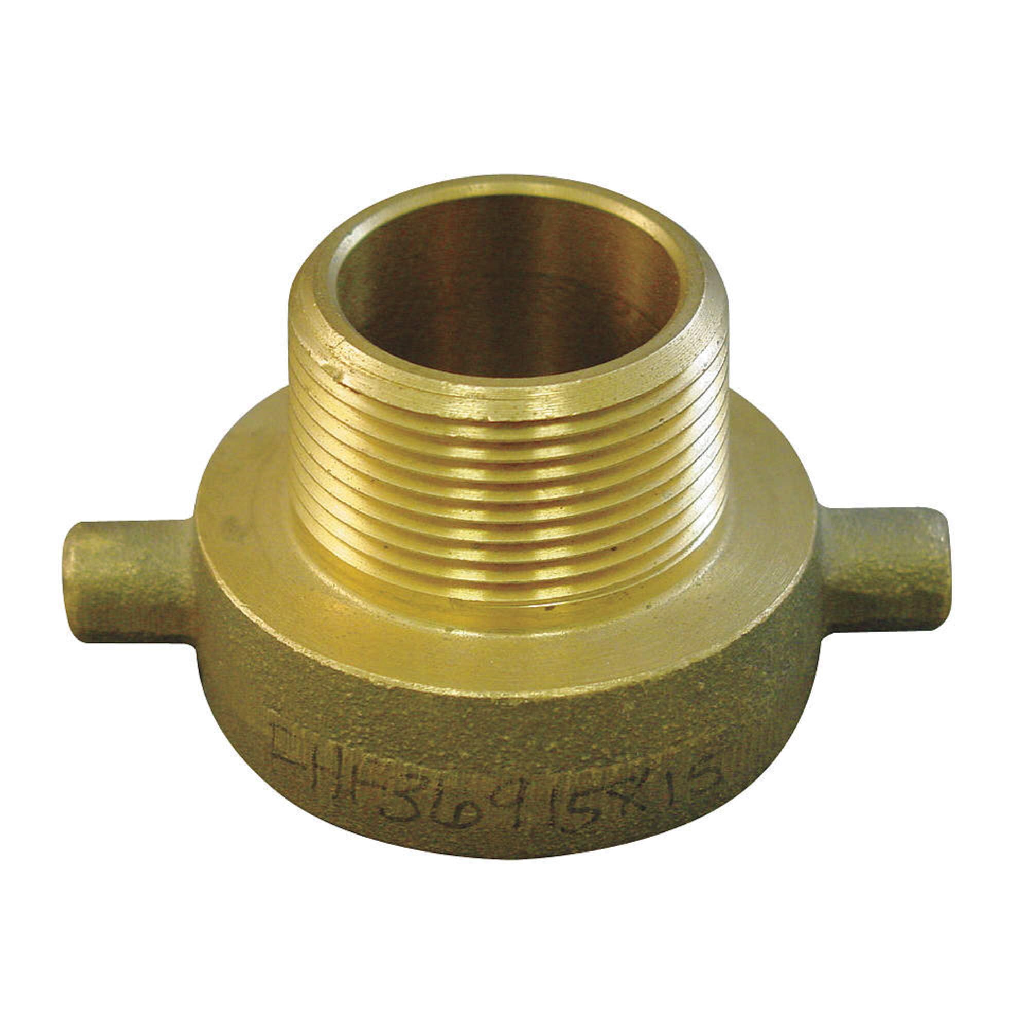 Fire Hose Adapter, NHxNPSH Male, Brass