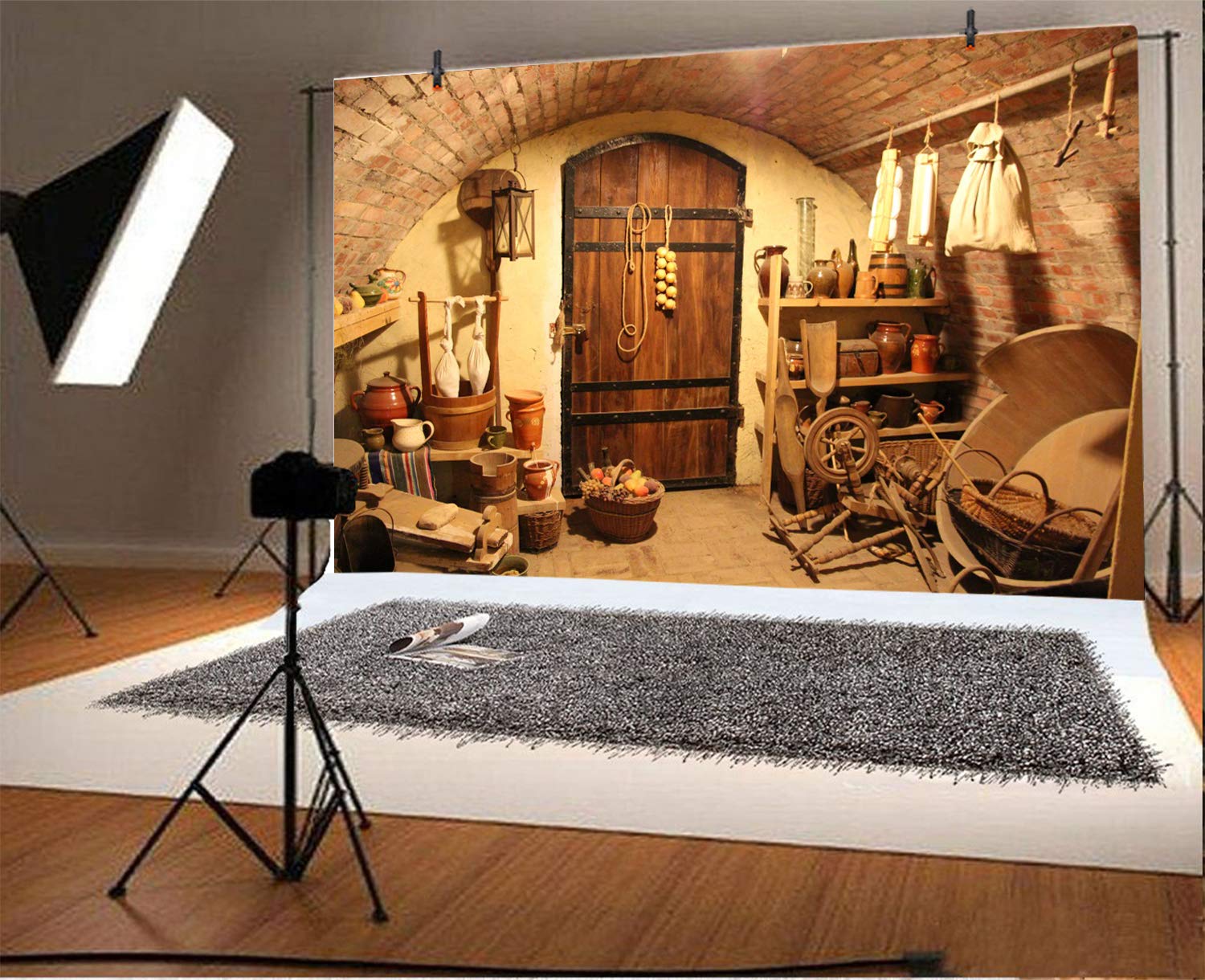 Yeele Fotohintergrund Vintage Grün – 3x2 M, Vinyl, Nicht Reflektierend, Für Studio, Hochzeit, Kinderfotos