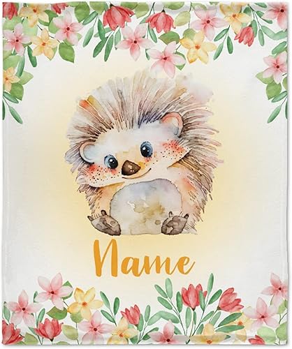 Miniatura 252 de Manta personalizada con diseño de jirafa y elefante, manta de franela suave, acogedora y ligera con nombre para sofá, cama, sofá, regalo, unisex