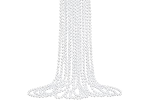 12 Pack Long Faux Pearl Necklace with Baroque Pendant for Jewelry Making