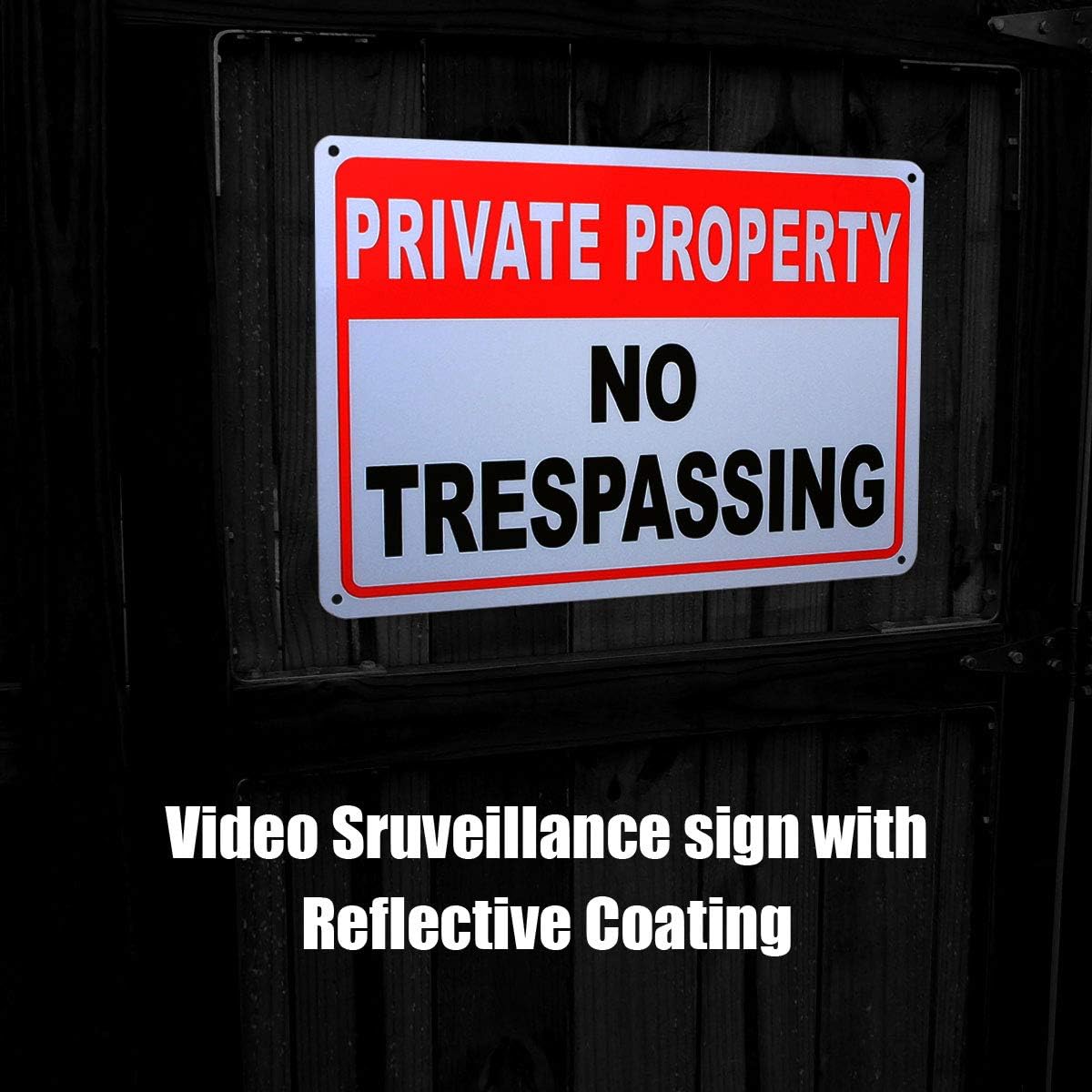 ABuff 10 Pack No Trespassing Signs Private Property Aluminum Warning Sign 10"x 7" .04" Outdoor Use for Home Yard Business Driveway Alert, Reflective, UV Protected & Waterproof