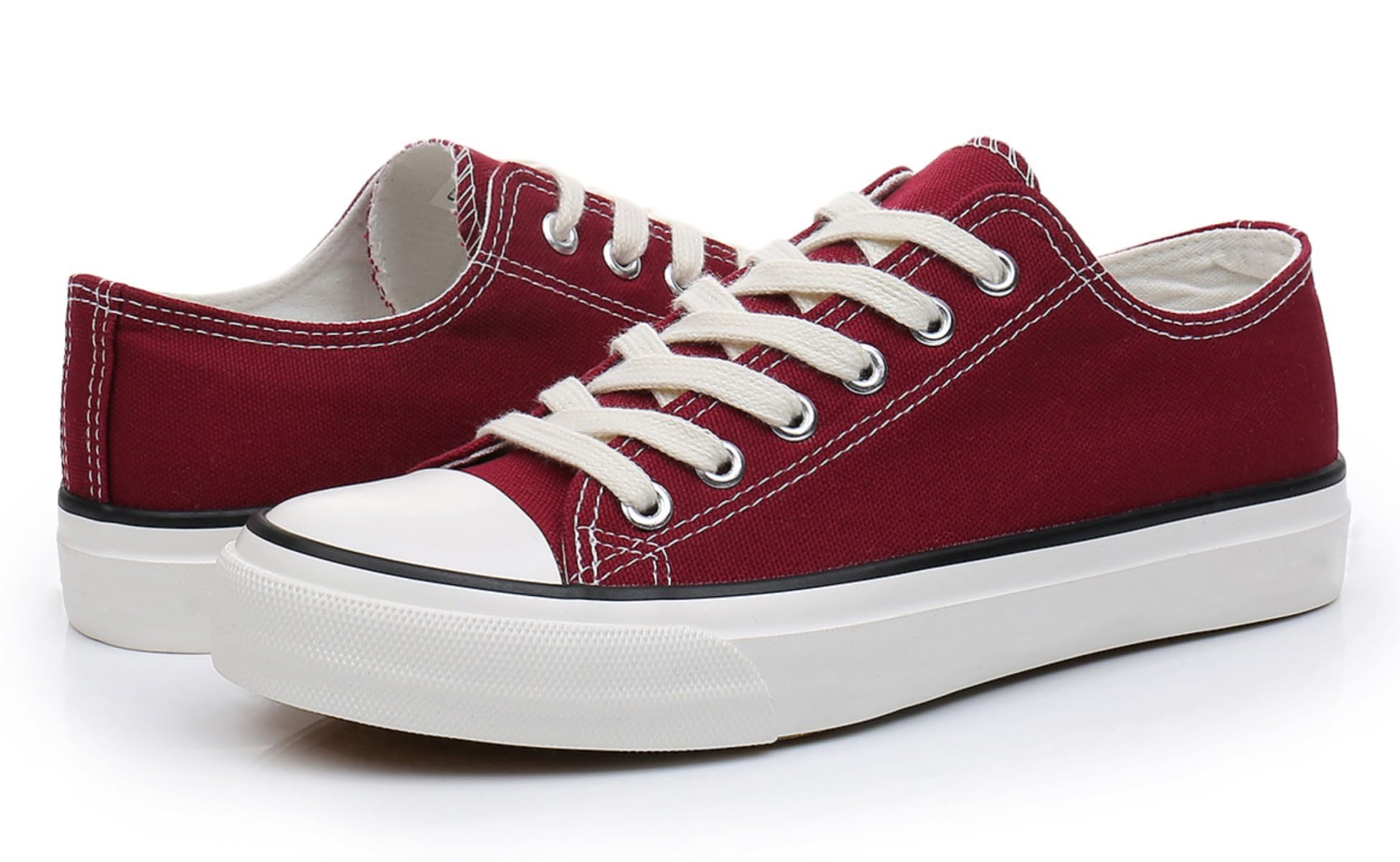 CullForYou Zapatillas deportivas coloridas para mujer, rojo (borgoña/blanco), 38.5 EU