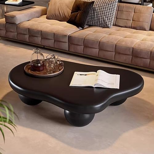 Miniatura 3 de Moderna mesa de centro Cloud con 3 patas redondas, mesas de centro de forma irregular, color crema, bonita forma libre, mesa central para sala de