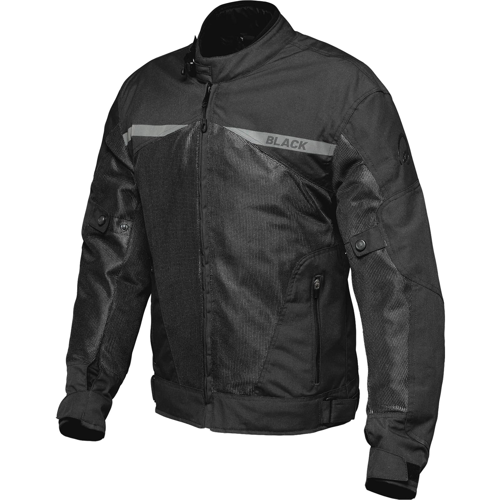 Black Openwork Air Motorcycle Jacket 4XL