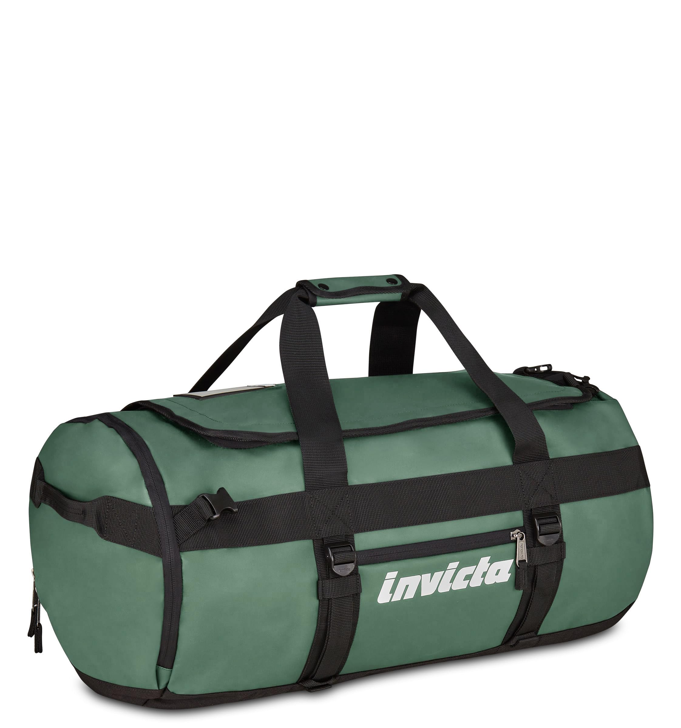 Invicta Reisetasche 70 L - 62 x 35 x 35 cm, Aufgabegepäck Reiserucksack, Sporttasche mit Schuhfach, für Urlaub und Sport, Damen und Herren, grün