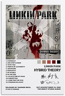 Xuseoua Linkin Poster Park Rock Band Music Album Hybrid Theory Music Posters for Room Aesthetic Canvas Wall Art Bedroom De...
