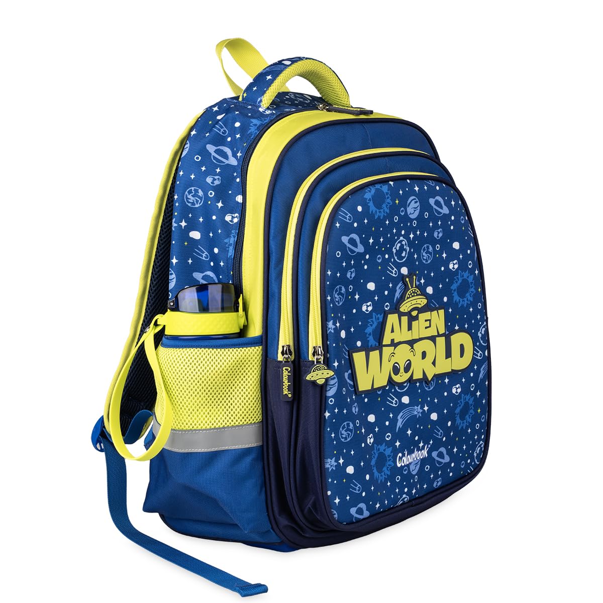 Colourbook Zaino Scuola 30L Ergonomico Multitasche Spallacci Imbottiti | Poliestere impermeabile, Schienale Ergo-Support, Tasca frontale zip, Misura 35x45x20 cm, Ragazzi elementari medie