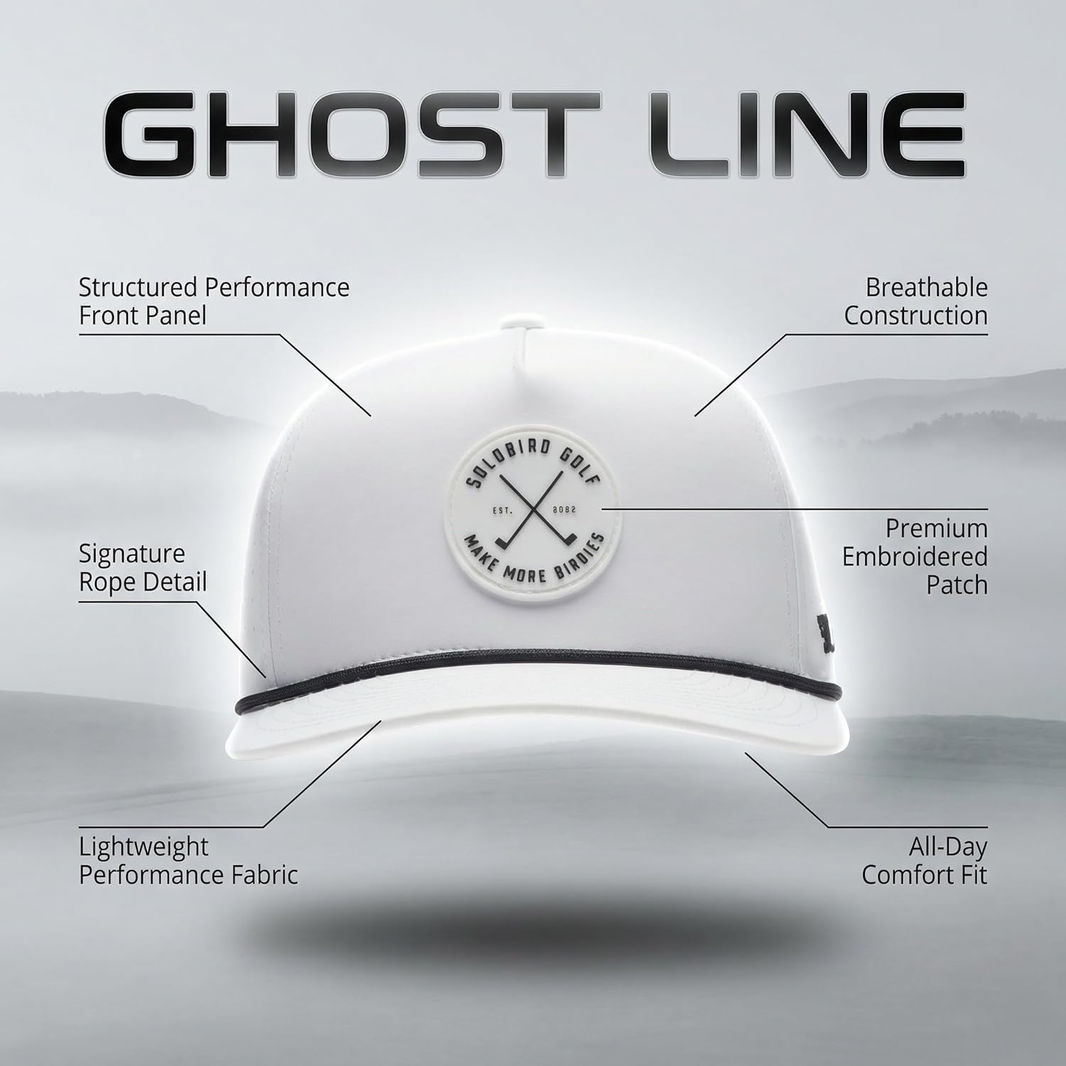 Golf Hat for Men - Golf Snapback - Fun Hat for Golfing - Rope Golf Hat for Men and Women - Make More Birdies - Image 4