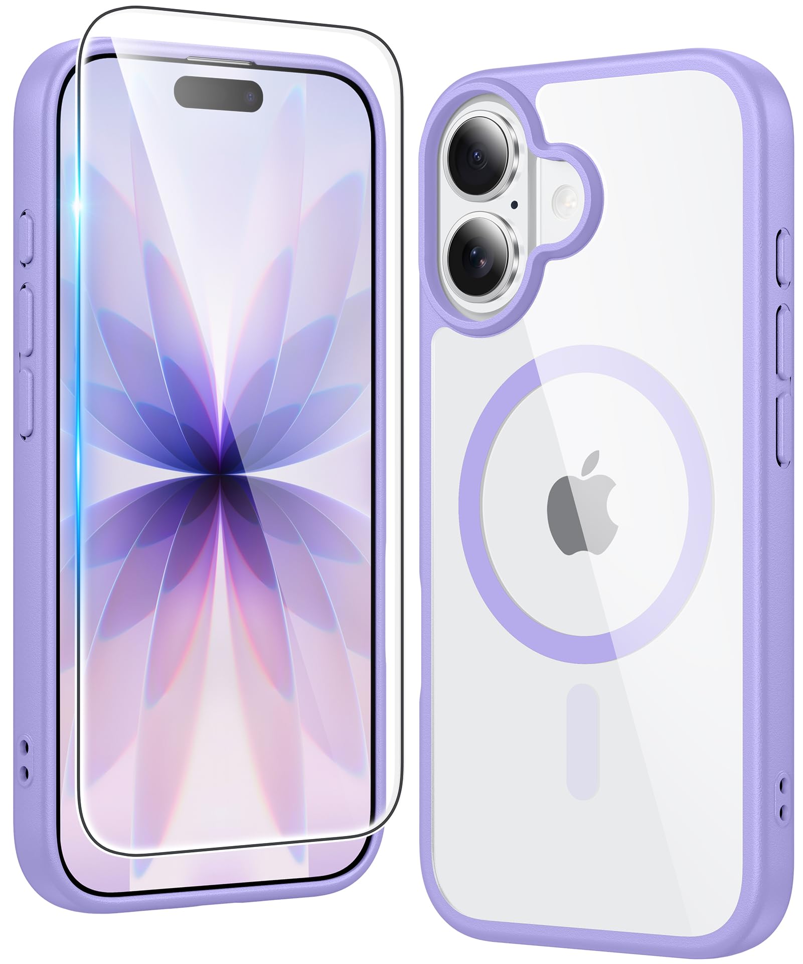 FNTCASE for iPhone 17 Phone Case Compatible with Magsafe Clear Phonecase | Screen Protector, Military Grade Drop Protection, Slim Magnetic Phone Cases, Shockproof Bumper, Transparent Cell Cover
