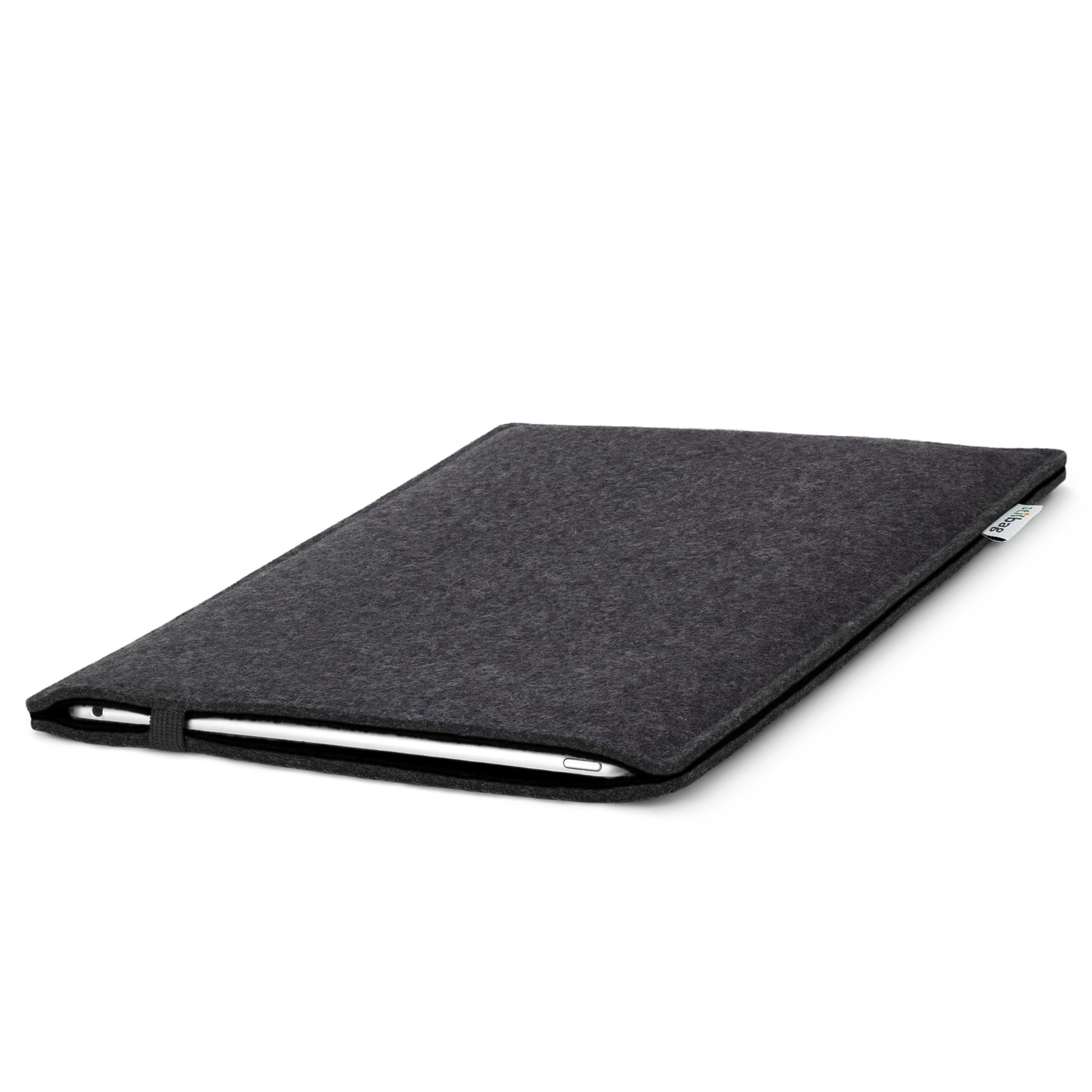 Stilbag Tablethülle Finn für Apple iPad Pro 11-inch (M4) | Farbe: anthrazit/schwarz | Tablet-Tasche aus Filz | Tablet Schutzhülle | Tablet Made in Germany