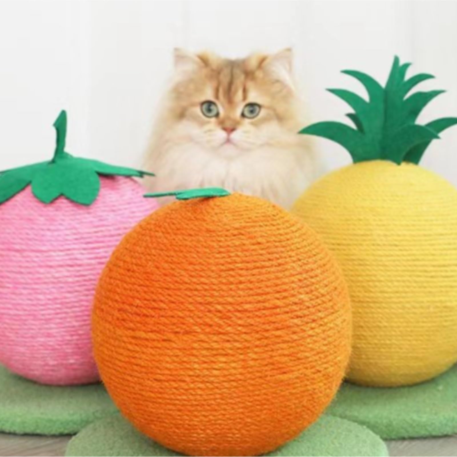 Tiragraffi Per Gatti Tiragraffi Cartone Tiragraffi For Gatti Tiragraffi For Gatti Verticale A Forma Di Frutta Tiragraffi For Gatti For Palla Tiragraffi For Gatti Da Interno Tiragraffi Divano(Yellow)