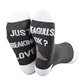 PWHAOO 1 Pair Seagull Whisperer Socks I Just Freaking Love Seagulls Okay Socks Bird Watcher Gift Seagull Lover Gift