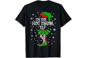 Matching Momma & Daughter Mama Elf Christmas T-Shirt