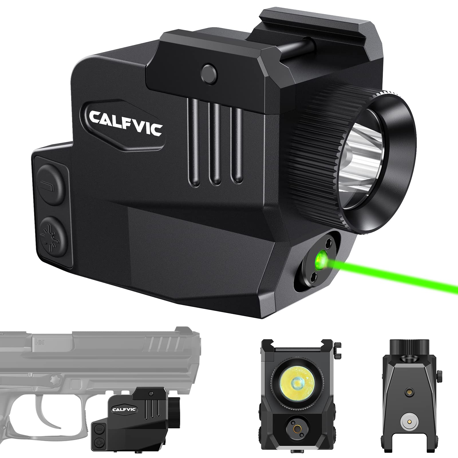 Pistol Light Laser Sight Gun Light Picatinny Weaver Rail with Charging Quick Release