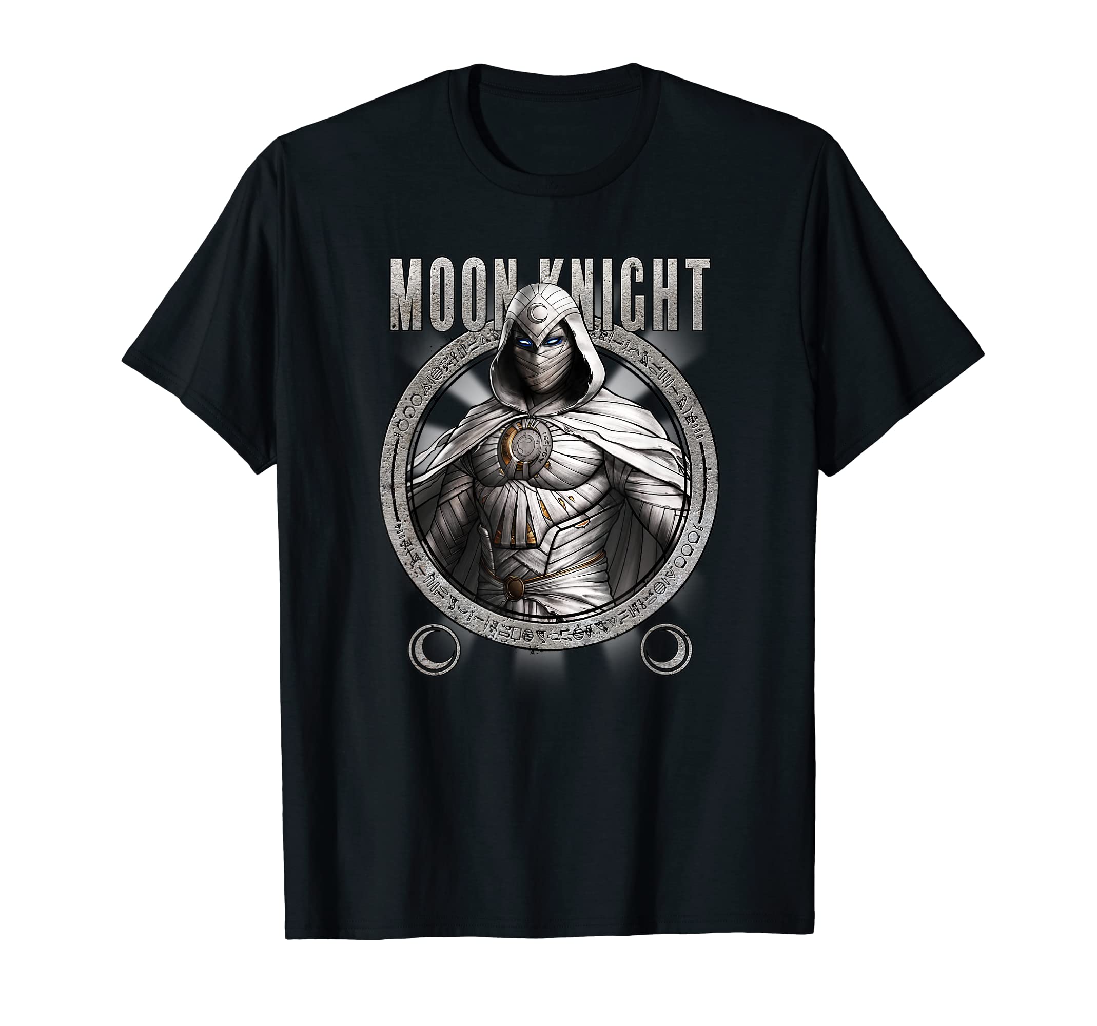 MarvelMoon Knight Detailed Glyph Poster T-ShirtOEKO-TEX STANDARD 100