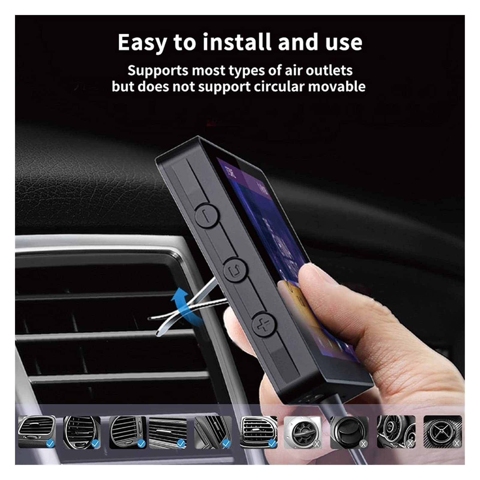 Adaptateur Audio Bluetooth Voiture de 4,3 Pouces FÉMININ Transmetteur stéréo Bluetooth MP5 Support de Lecteur vidéo vidéo AUX UTILS Disque TF avec télécommande