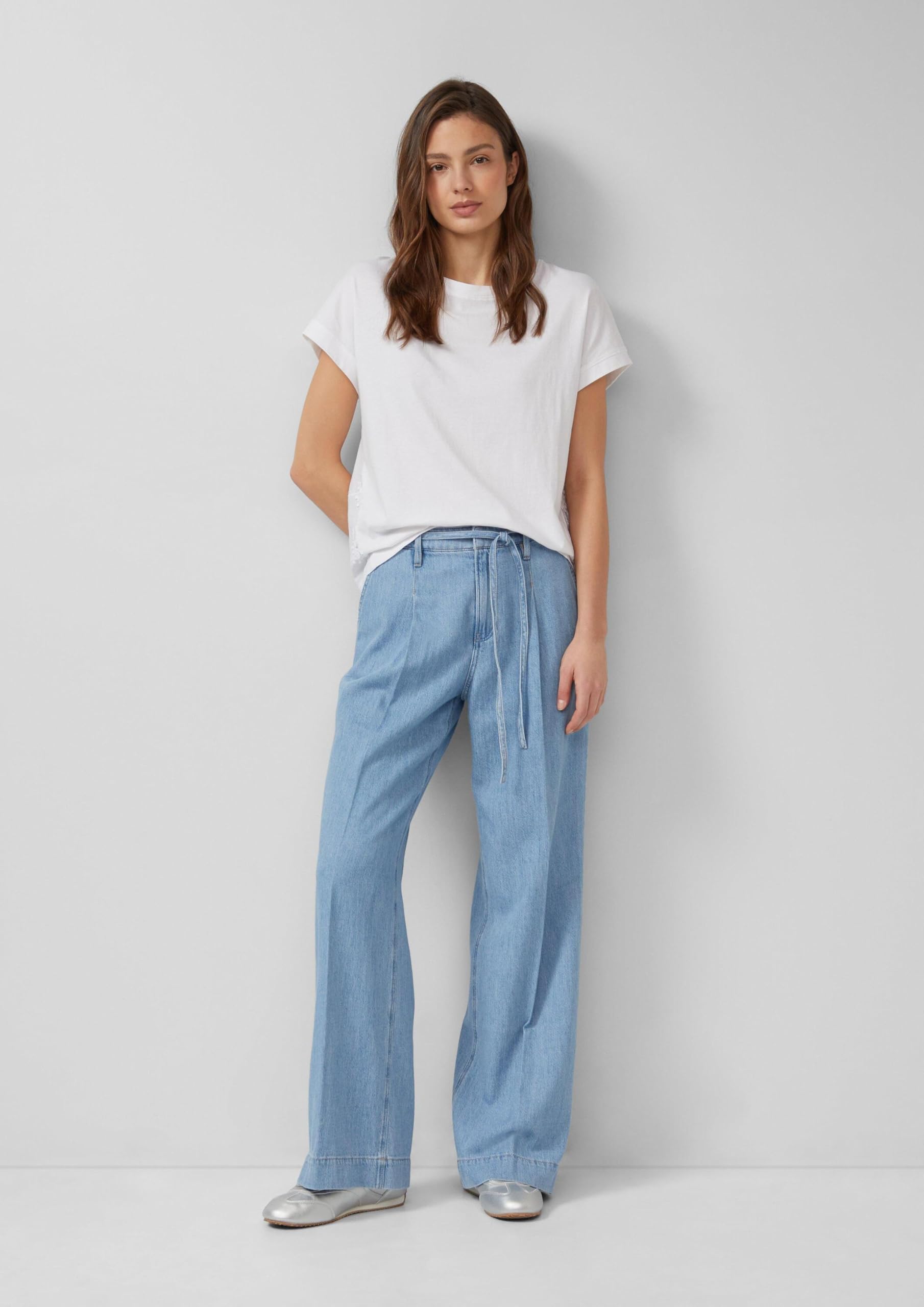 s.Oliver Jeans Suri/Regular Fit/High Rise/Wide Leg/Elastikbund
