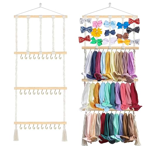 Soporte para diadema organizador de lazos para el cabello para niñas, diademas de bebé, accesorios para el cabello, organizador de almacenamiento