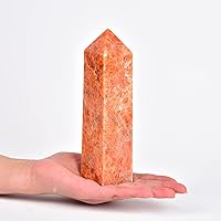 Vista 126 de JIC Gem Extra Large Rare Dendritic Jade Crystal Tower Natural Quartz Crystal Tower Point Wand Large Crystals and Stone Energy Crystal Wand Home