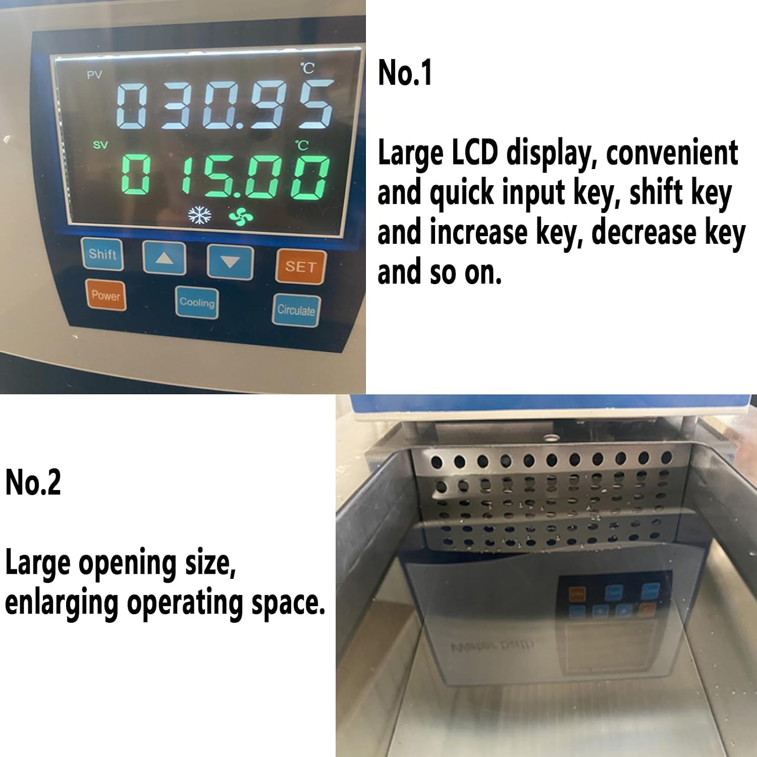 Low Temperature Cooling Liquid Circulator 6L Circulator Pump Chiller -86℉-212℉ Lab Recirculating Water Bath Recirculating Machine Water Liquid Bath Cooling Circulator Pump Chill