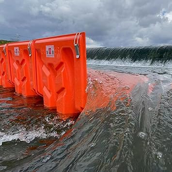 Flood Prevention Barriers, L-Shaped Plastic ABS Water Barrier Flood Barrier, 2/3/4/5/6/7/8/9/10/20/30-Pcs Quick Flood Barrier for Shopping malls, Subway Stations, garages, dams2-Pcs