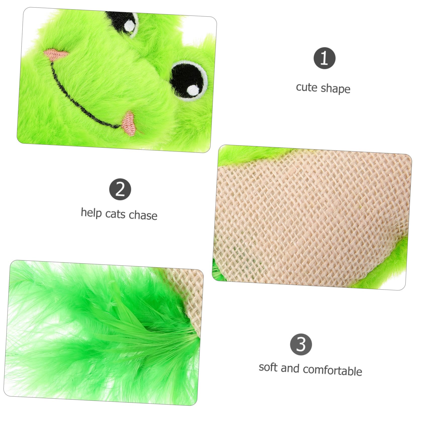 Hemobllo Jouet à Herbe à Chat pour Chaton Jouet Interactif Peluche Souris De Dessin avec Papier Froissé pour Chat Intérieur