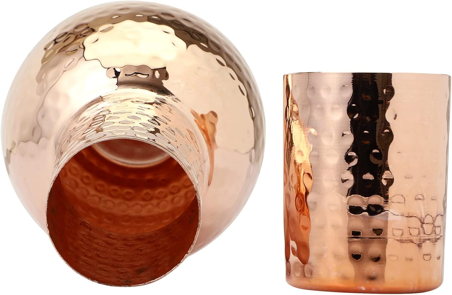 Carafe Pure Copper Bedside For Ayurveda Health Benefits, Capacity - 1000 Ml. (33.8 US Fluid Ounce).