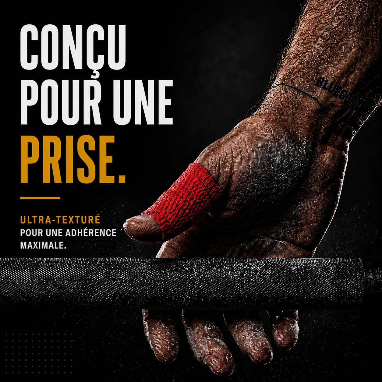 BLUEGORILLA® (Pack 12) Strap Sport 5cm x 7m - Bande Adhésive Élastique pour Doigts, Poignets et Chevilles - Bandage Autoadhésif Crossfit - Qualité Professionnelle