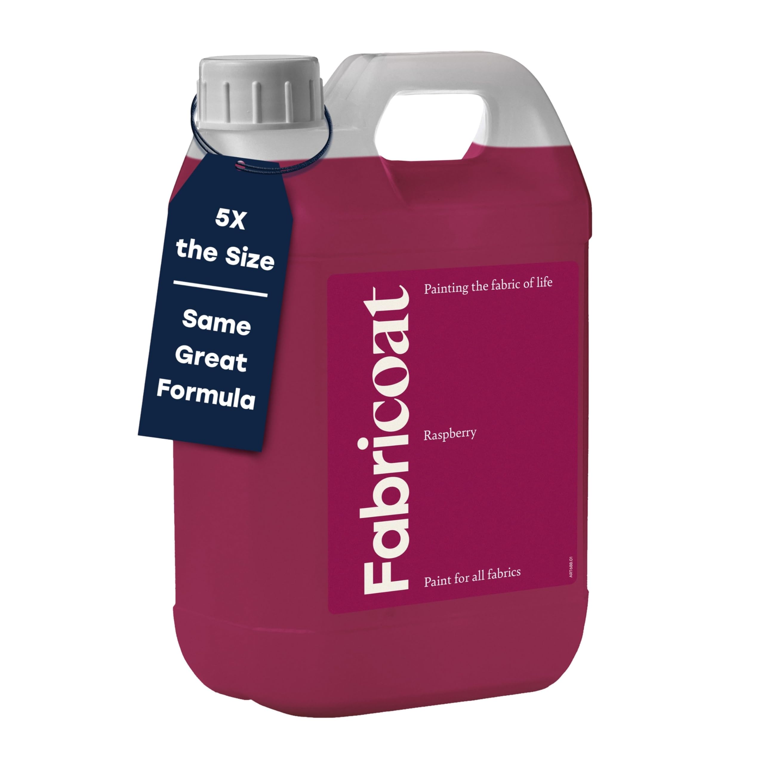 Fabricoat Raspberry Fabric Paint – Restore Or Change The Colour Of Any Fabric - Paint Directly Onto Fabric - Transform Anything – Sofas, Lampshades, Car Interiors (2.5L, ) 2.5L