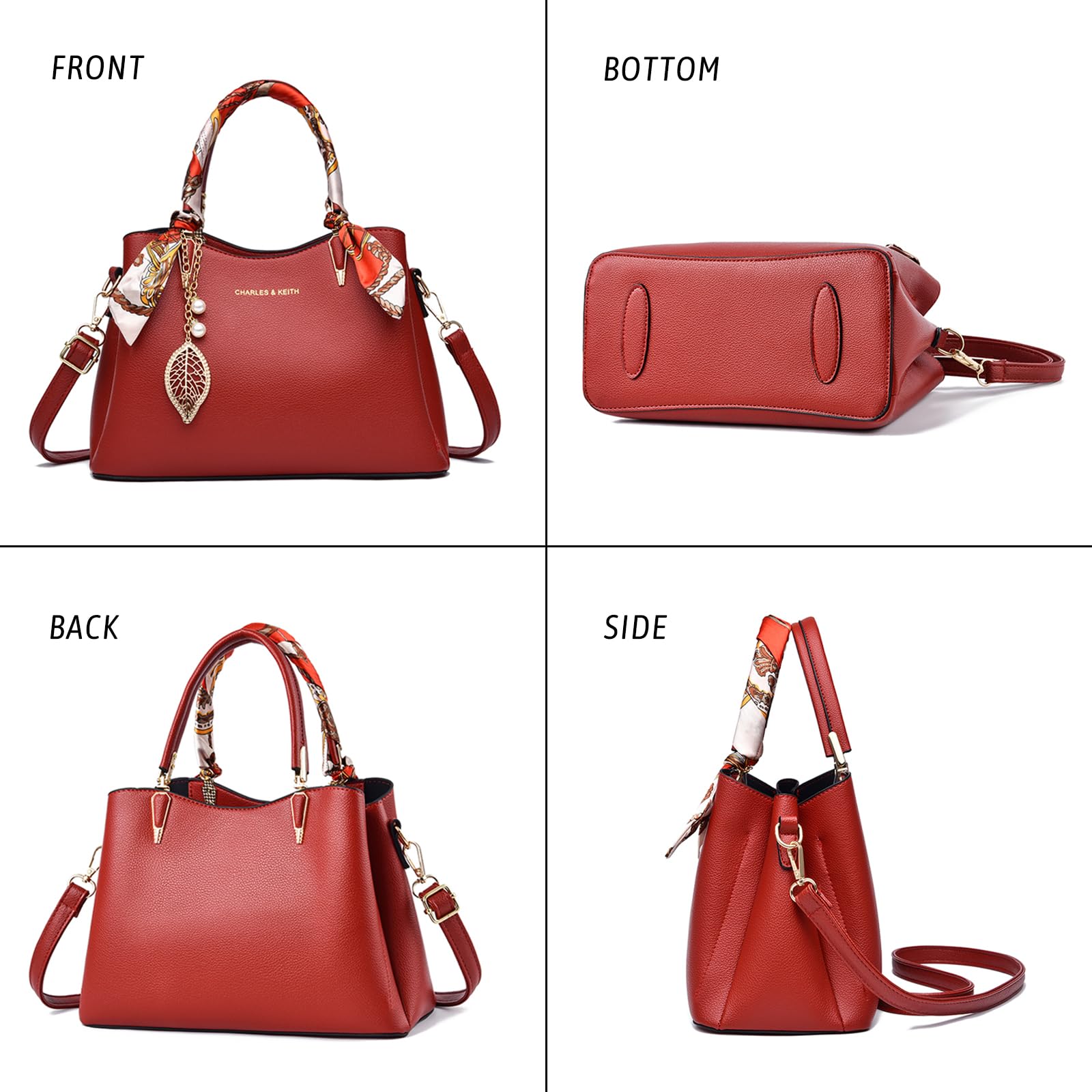 Myhozee Bolso de Mano Bugatti Mujer Piel Marca Shopper Tote Bag Perfecto Para Trabajo,Diario Vida,Navidad y Fiesta ect