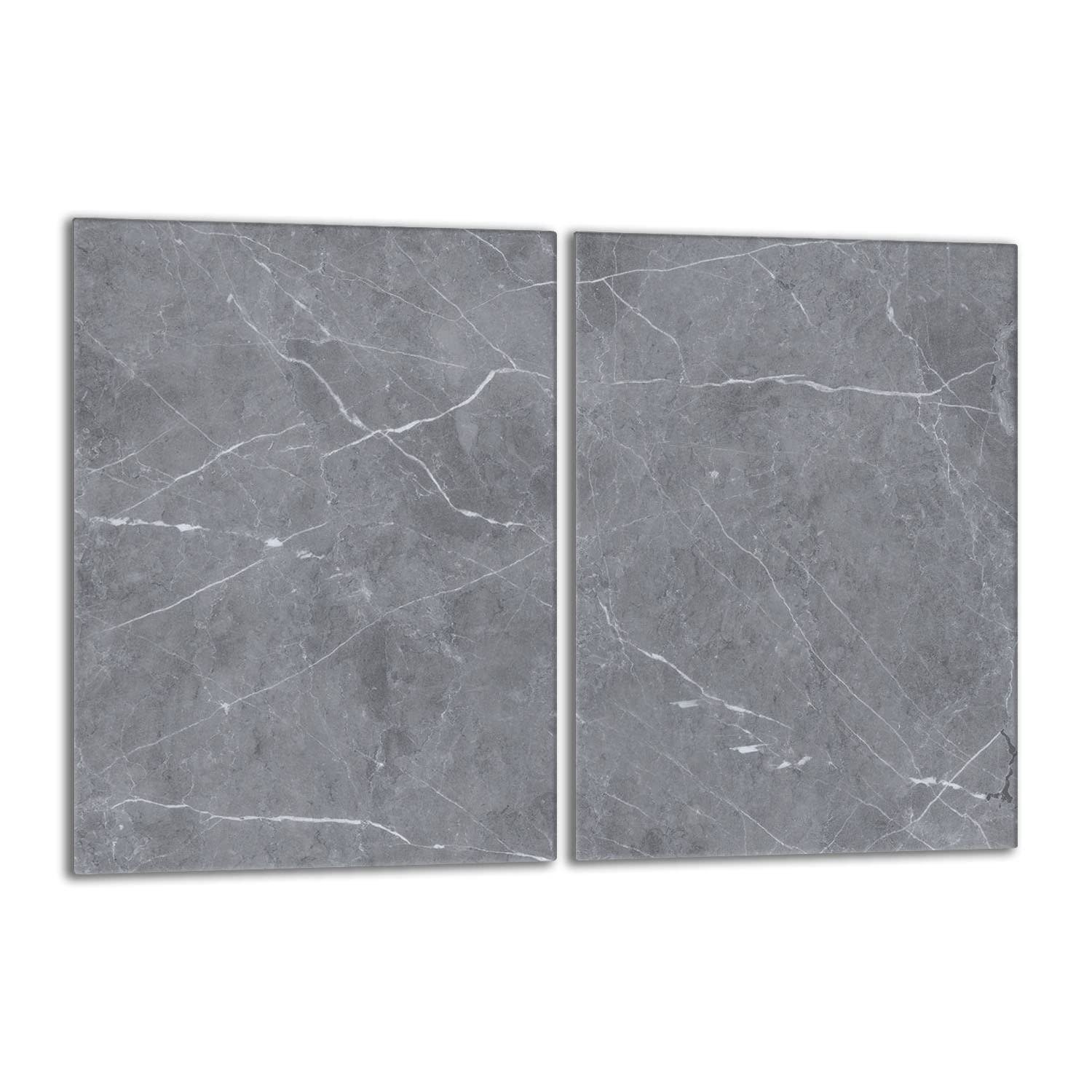Tabla de cortar decorativa de cristal templado y cubre vitro, Placa protectora de vitrocerámica 40 x 52 cm 2 piezas, para inducción, protección contra salpicaduras, decoración, MÁRMOL