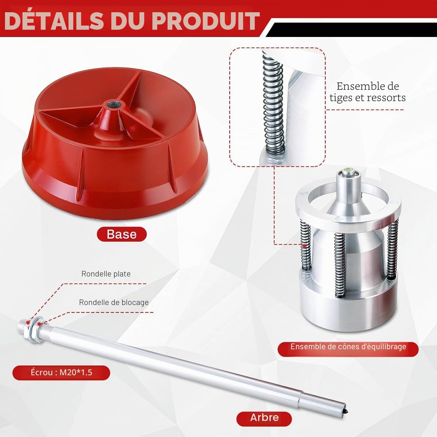 Équilibreur de Pneu de Voiture, Camion de Voiture Van Bike Portable Moyeux de Roue Pneu Balancer Niveau à Bulle Heavy Duty Bord pour Voiture, Coffre Léger, Ramassage