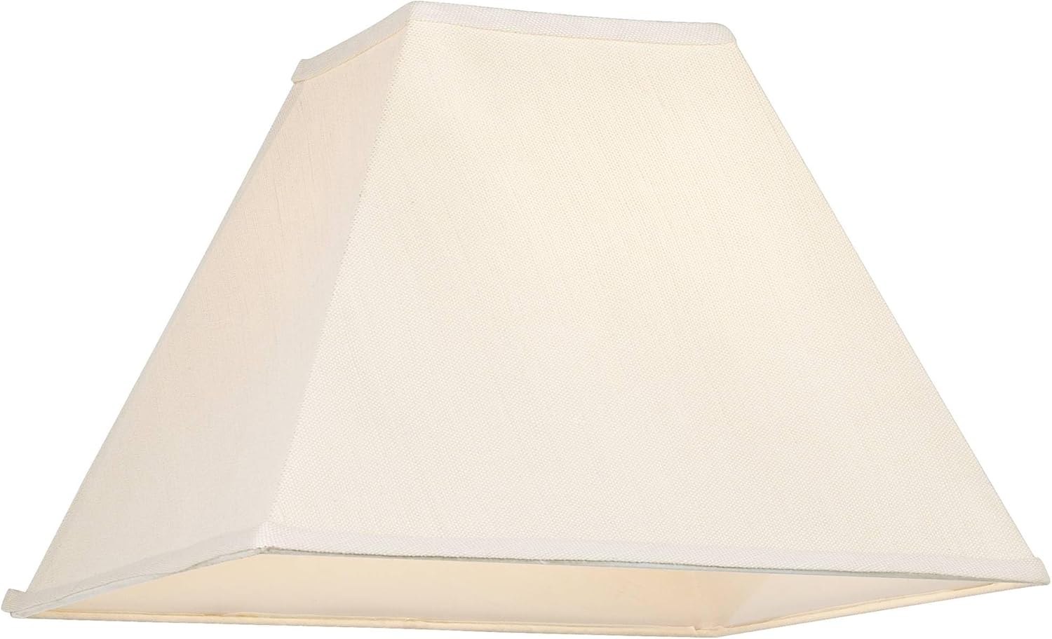 Set of 2 Tapered Square Lamp Shade (Pre-Assembled) s Beige Large 7" Top x 17" Bottom x 13" Slant x 12 High Spider with Replacement Harp and Finial Fitting - Springcrest