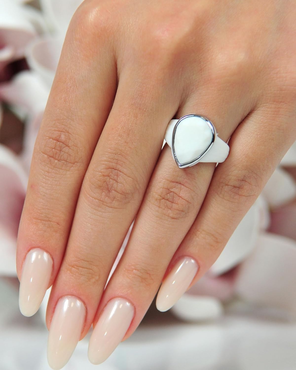 Rinfit Women's Silicone Rings - Engagement or Promise Rings for Her - Oversized Pear Silicone Wedding Bands Women - Patented Design - Image 9